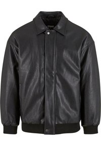 Urban Classics Faux leather jacket - black