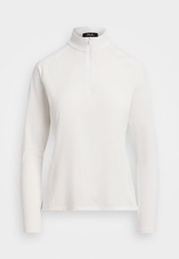 STRETCH-JERSEY QUARTER-ZIP - Camisola de manga comprida - ceramic white