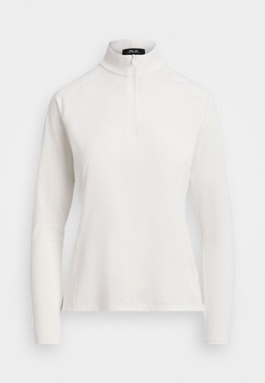 STRETCH-JERSEY QUARTER-ZIP - Långärmad tröja - ceramic white