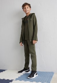 Puma EVOSTRIPE HOODIE UNISEX - Chaqueta de entrenamiento - dark olive