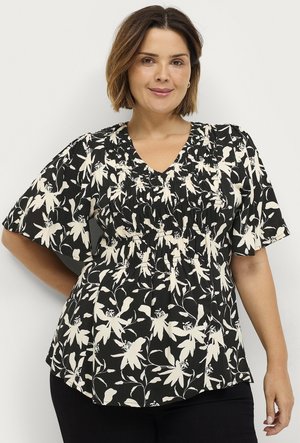 Ellos Plus collection Bluse - schwarz gemustert