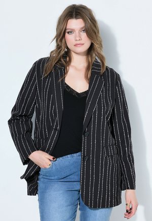 Studio Untold BLAZER, OVERSIZED, PAILLETTEN-NADELSTREIFEN - Korte frakker - black