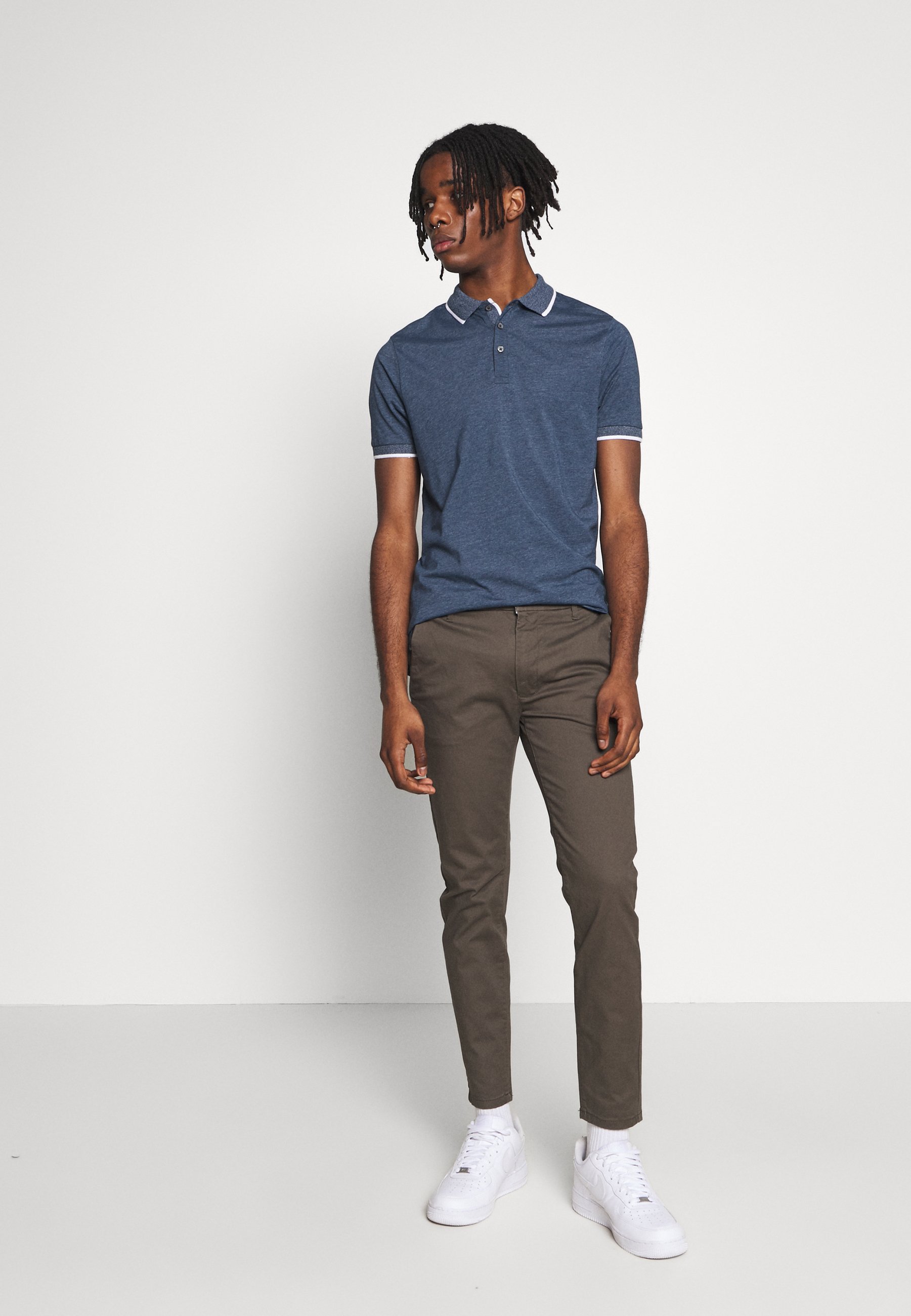 Burton Menswear London 2 Pack TIPPED Poloskjorter blue Burton Menswear London 2 Pack TIPPED - Poloskjorter - blue