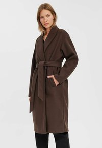 Vero Moda VMFORTUNE LONG JACKET  - Mantel - coffee bean