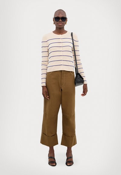PS Paul Smith WOMENS BUTTON THROUGH CARDIGAN  - Cardigan - white / blue