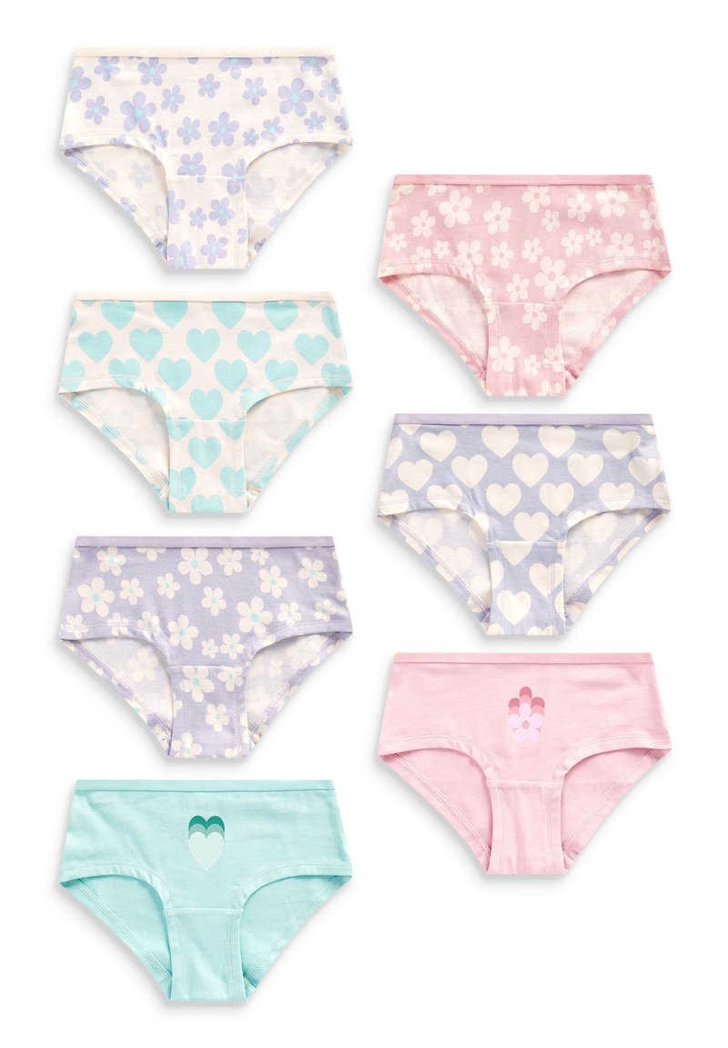 Next SEVEN PACK  - Trumpikės - pink purple heart flower