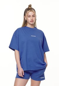 Pegador - BRACY HEAVY OVERSIZED TEE - T-Shirt basic - washed true blue/white Thumbnail-Bild 1