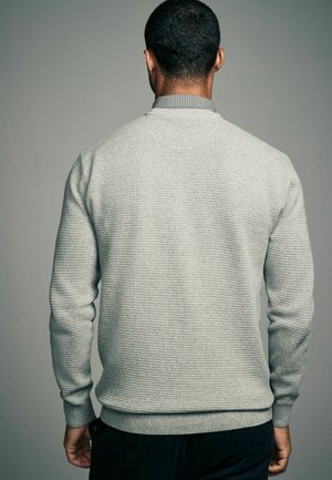 REGULAR FIT - MOCK 2 PACK - Jumper - navy cable charcoal gingham