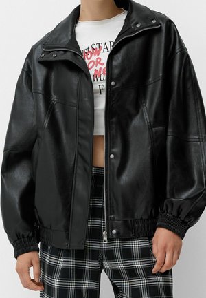 Veste en similicuir - black denim