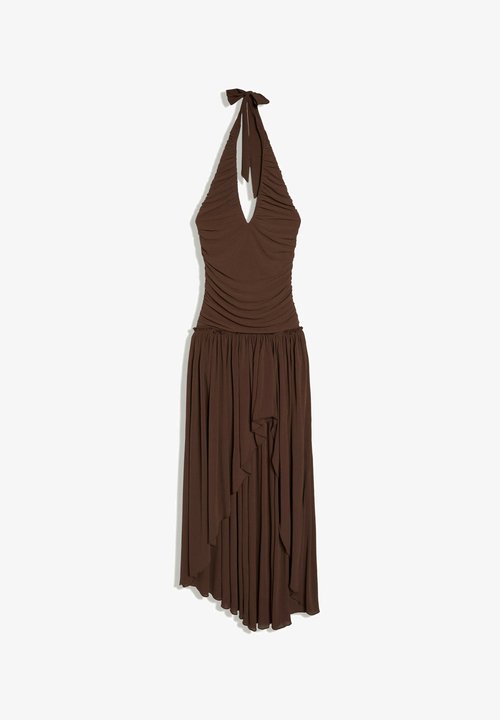 Bershka Long Halter dress · marrone scuro