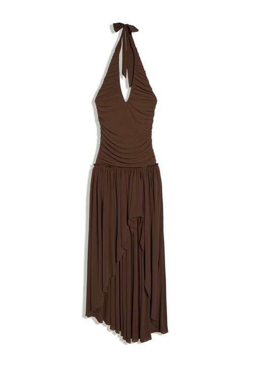 Bershka Long Halter dress · marrone scuro