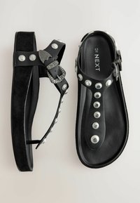 Next REGULAR FIT - Sandalai su T formos dirželiu - black
