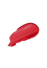 Prodotto cremoso rosso dalla consistenza liscia e lucida. Presenta una forma a pennellata ampia e curvilinea con una leggera lucentezza.