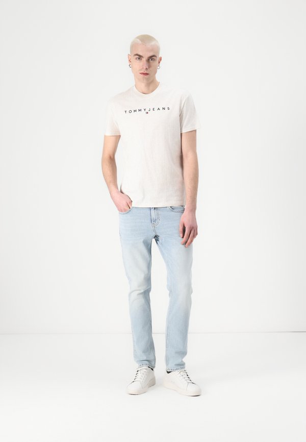 LINEAR LOGO TEE - Basic T-shirt - oat marl4
