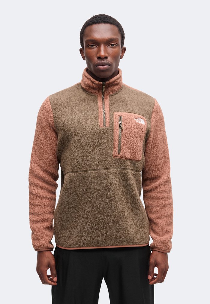 The North Face YUMIORI 1/4 ZIP - Suéter de forro polar - smokey brown/copper silt