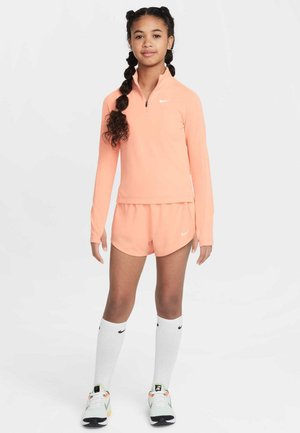 G DRY FIT LONG SLEEVE HALF ZIP - Camiseta de manga larga - apricot agate white
