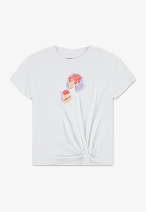 SIDE KNOT - Camiseta estampada - bright white