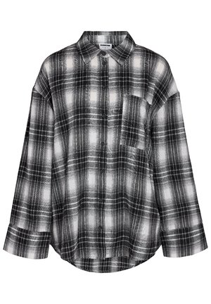 Noisy May, NMZOE L/S CHECK SHIRT WVN NOOS - Nööpidega pluus - black/white