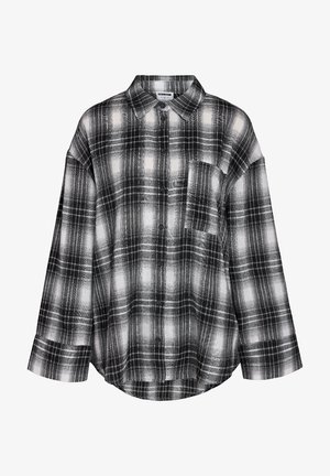 Noisy May, NMZOE L/S CHECK SHIRT WVN NOOS - Nööpidega pluus - black/white