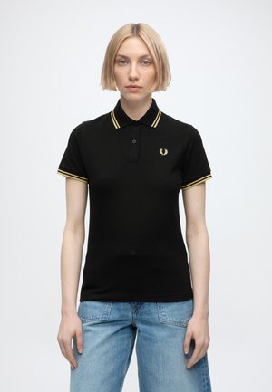 Fred Perry TWIN TIPPED - Pólóing - black / champagne / champagne
