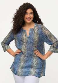 Ulla Popken COL TUNISIEN ET MANCHES 3/4 - Camicetta - blue