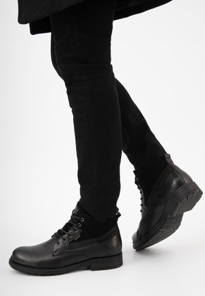 Schnürstiefelette - czarny