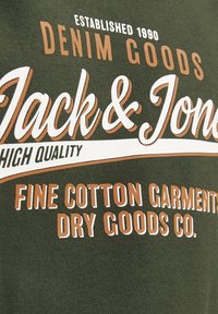 Jack & Jones Junior LOGO MINI - Felpa con cappuccio - kombu green