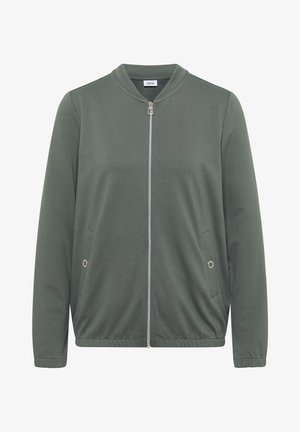 Cecil, LANGARM JACKE MIT RUNDHALS UND ZIPPER - Vetoketjullinen college - dried olive green