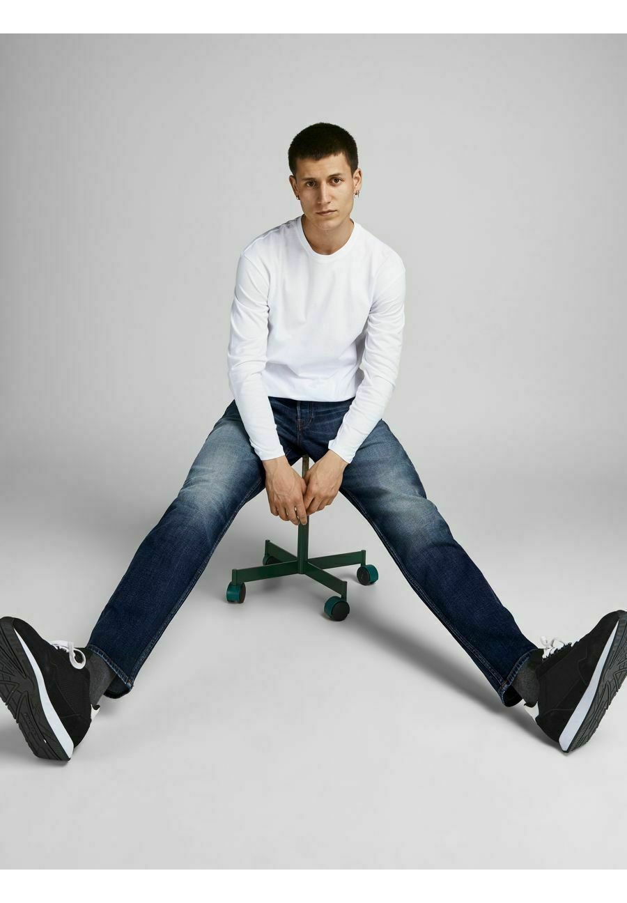 Jack \u0026 Jones JJIMIKE JJORIGINAL - Straight leg jeans - blue denim/dark blue  - Zalando.ie