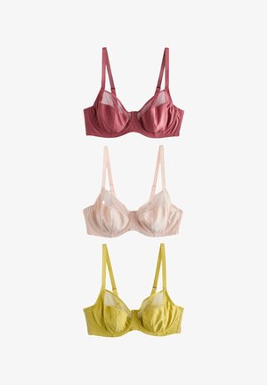 Next, NEXT DD+ NON PAD FULL CUP BRAS 3 PACK - Bügel BH - rust green cream