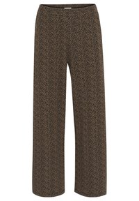 KALIANA WITH ELASTIC WAIST - Kelnės - brown black  leo interlock