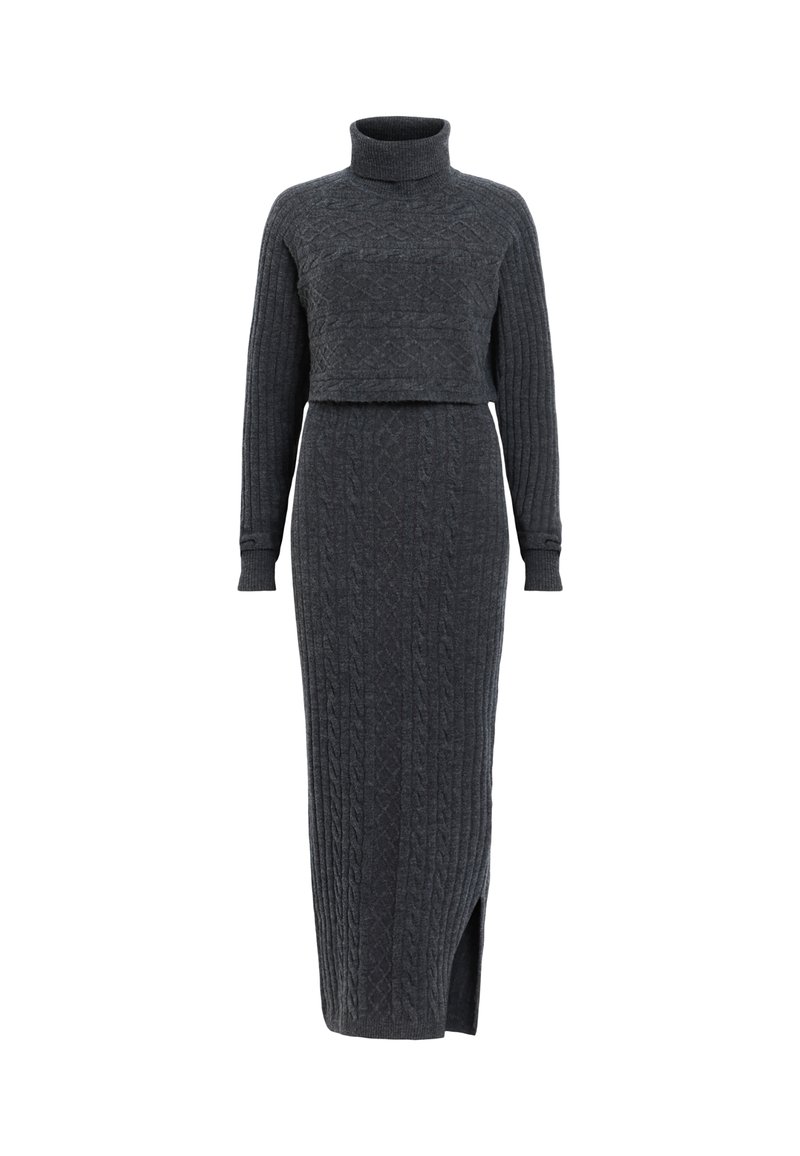 AllSaints MURIEL - Jumper dress - cinder black/black - Zalando.co.uk