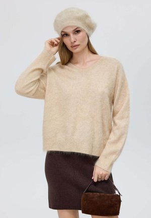 V-NECK - Maglione - camel