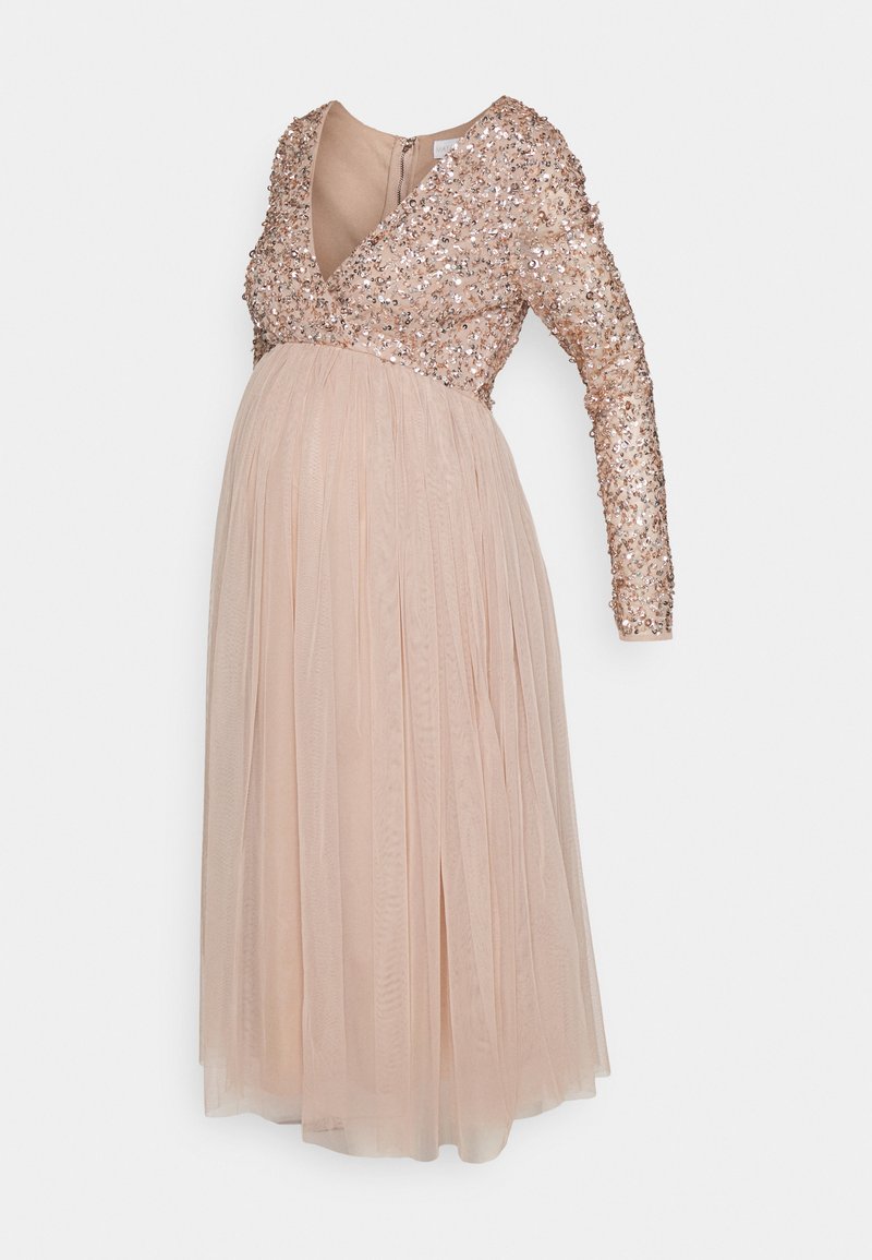 Maya Deluxe Maternity Cocktailjurk donkerroze