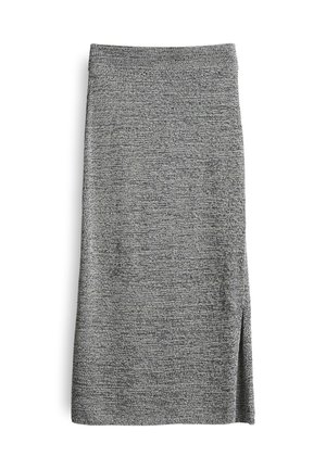 OPUS SLIM MIDI FIT MOULINE - Pencil skirt - black