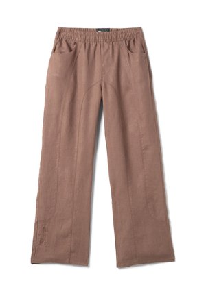 UTOPJA, WIDE-LEG TROUSERS - Pantaloni - light brown