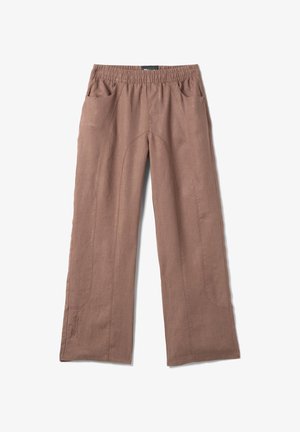 UTOPJA, WIDE-LEG TROUSERS - Trousers - light brown