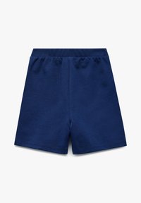 Mørkeblå afslappede shorts med elastisk talje, flad front og et rent, enkelt design.
