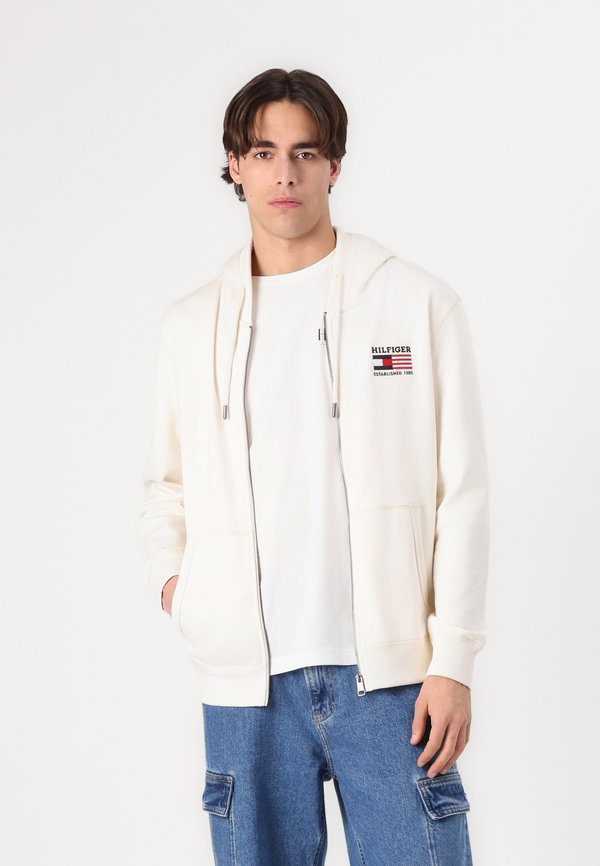 AMERICANA ZIP THROUGH HOODY UNISEX - Zip-up sweatshirt - ivory petal2