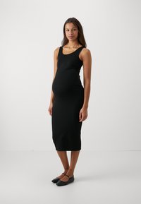 Vero Moda Maternity - VMMISA SEAMLESS MIDI DRESS - Pārliekama kleita - black Miniatūras attēls 1