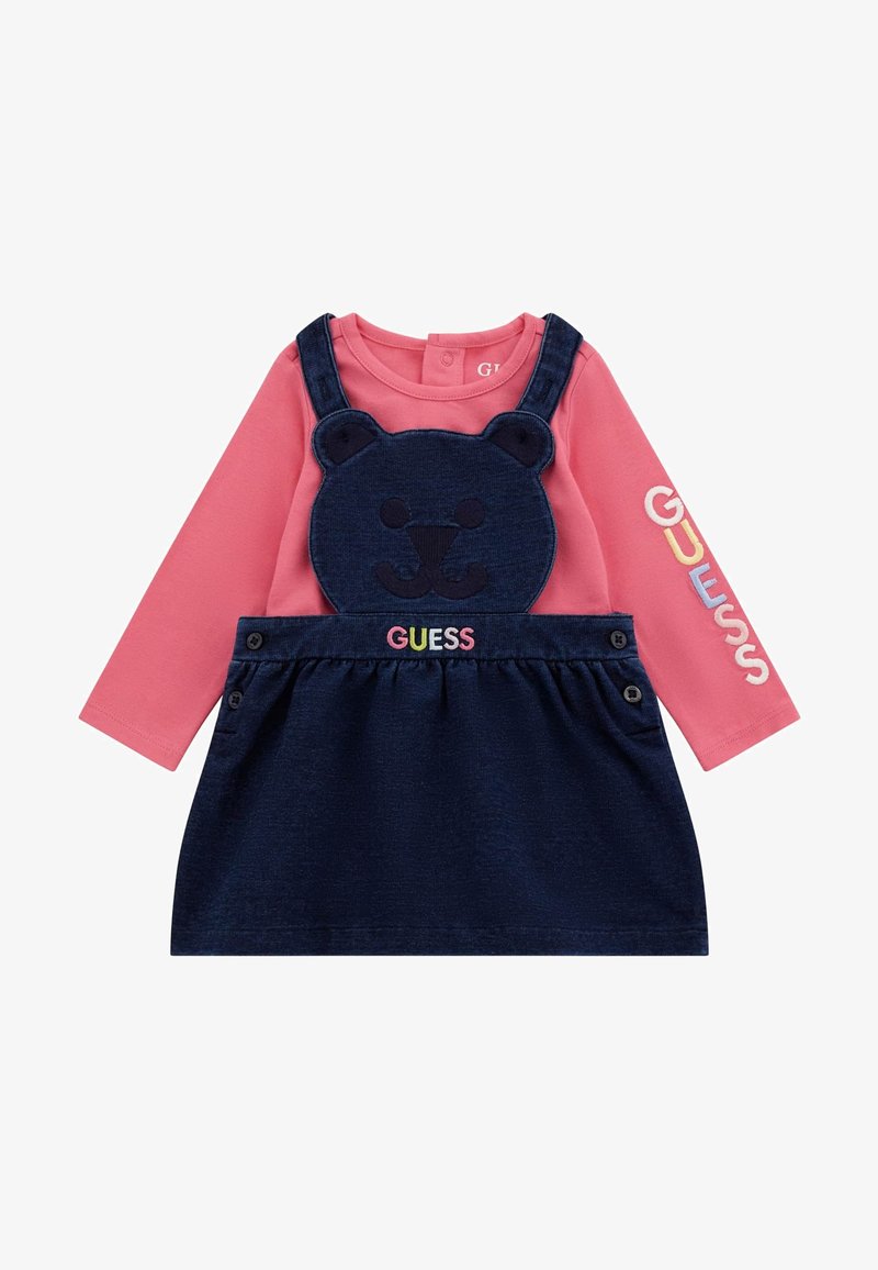 Guess SET - Denim dress - fuchsia