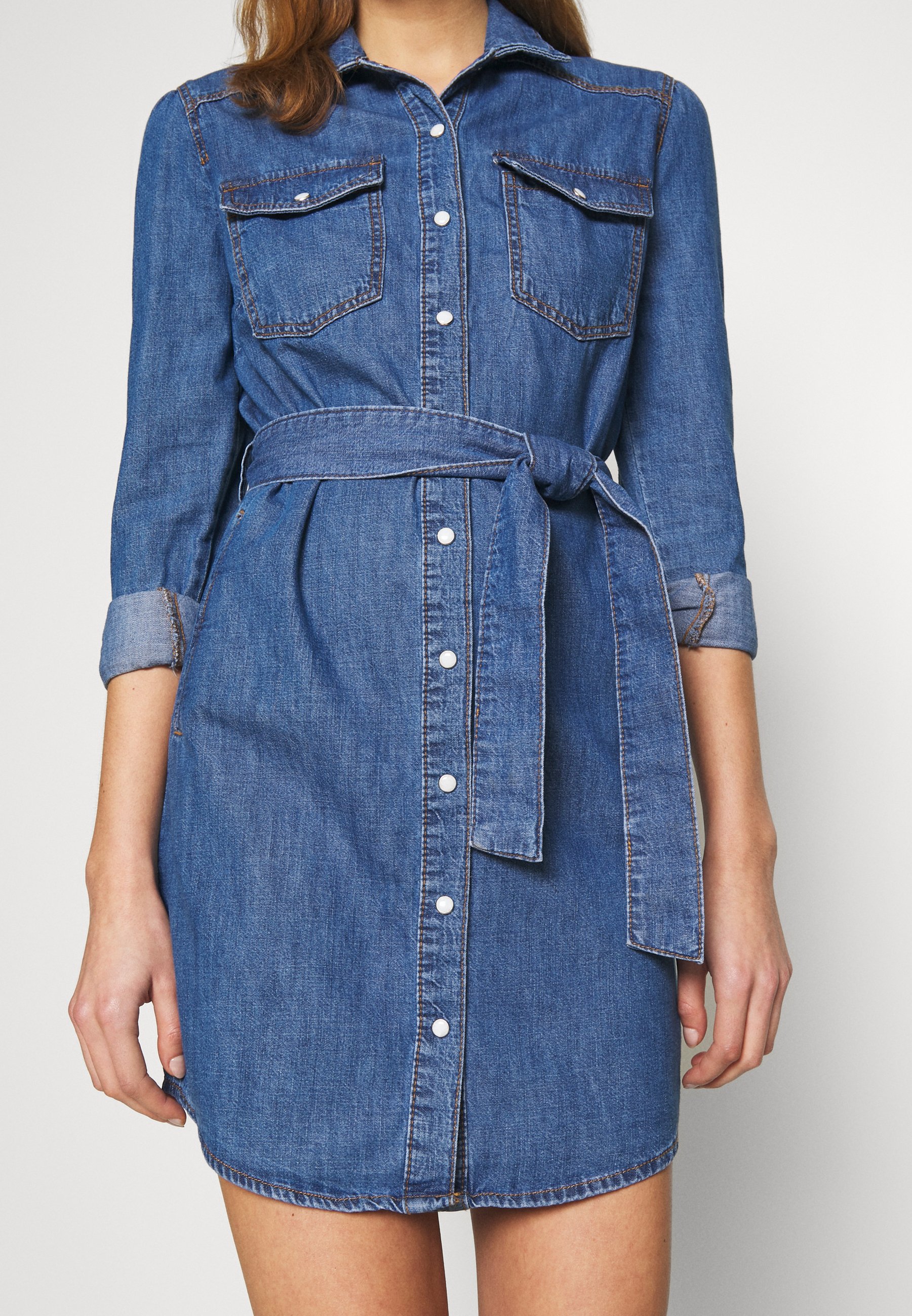 new look denim shirt dress