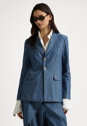 SINGLE-BREASTED CHAMBRAY BLAZER
 - Blazer - deep chambray