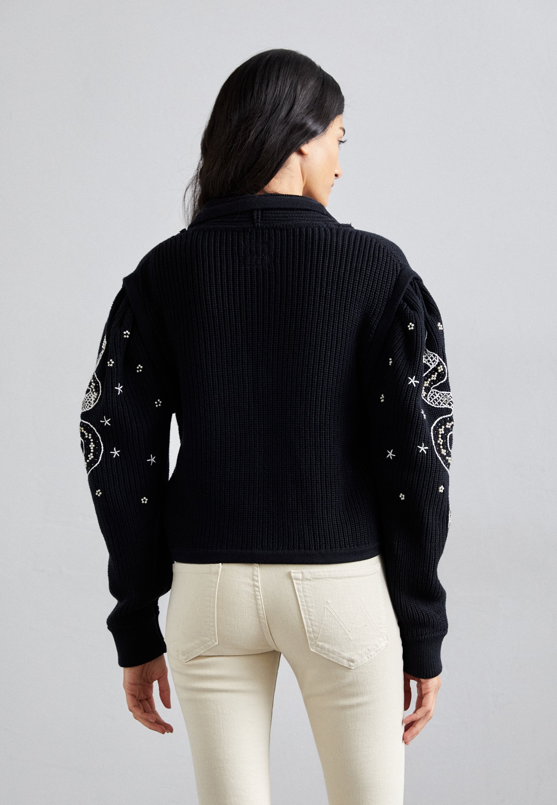 Mother THE PUFF SLEEVE CARDIGAN - Cardigan - black - Zalando