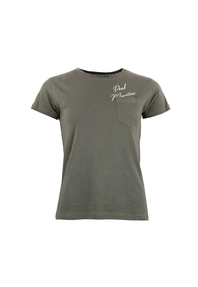 Peak Mountain MANCHES COURTES - Camiseta estampada - kaki