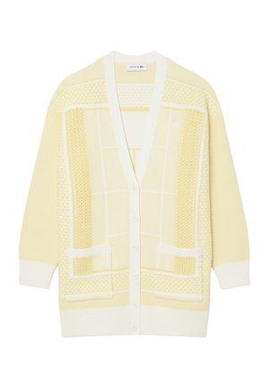 Lacoste, LACOSTE - - Cardigan - blanc   jaune-ihx