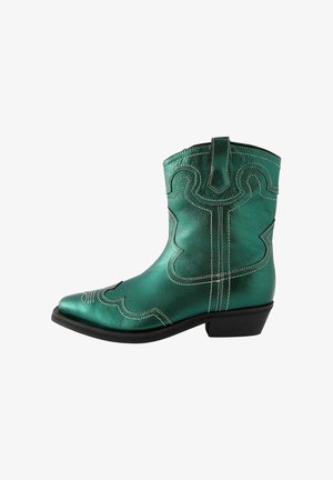 Next FOREVER COMFORT STITCHED WESTERN - Kauboi/mootorratturi poolsaapad - petrol silver