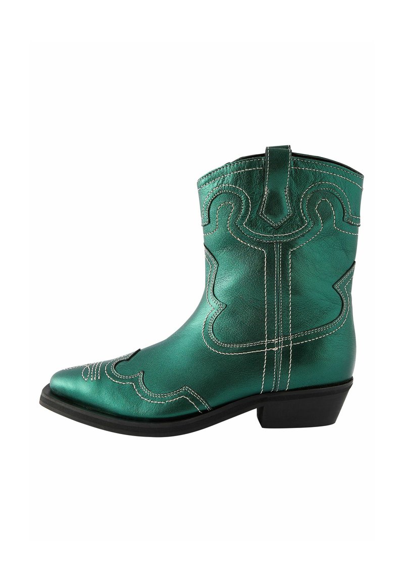 Next FOREVER COMFORT STITCHED WESTERN - Kovbojské/motorkářské kotníkové boty - petrol silver