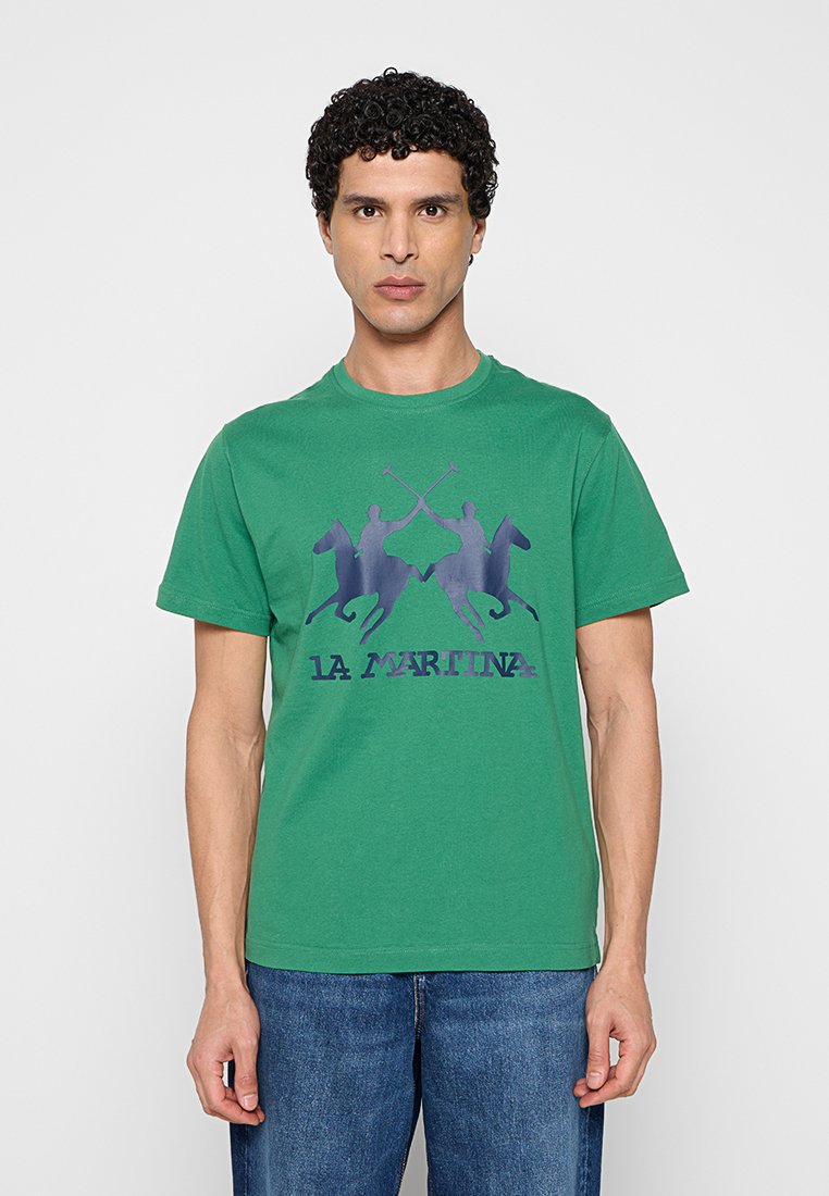 LA MARTINA T-shirt print groen