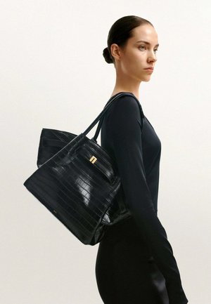 JW PEI, JW PEI CABAS / SHOPPING HANA BLACK CROC - Sac à main - black croc